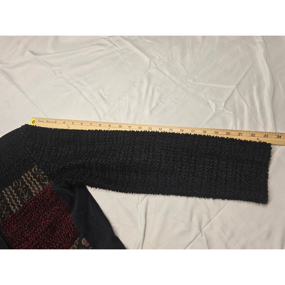 Vintage First Option Patchwork Button Up Cardigan… - image 8